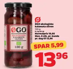 Netto ØGO Økologiske kalamata oliven tilbud