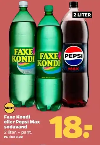 Netto Faxe kondi eller pepsi max sodavand tilbud