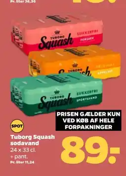 Netto TUBORG Squash sodavand tilbud