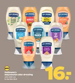 Netto HELLMANN'S Mayonnaise eller dressing tilbud