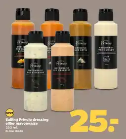 Netto SALLING Princip dressing elller mayonnaise tilbud