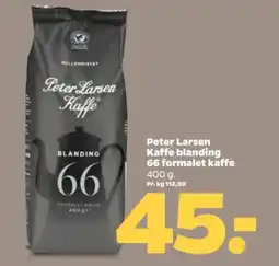 Netto PETER LARSEN Kaffe blanding 66 formalet kaffe tilbud