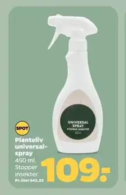 Netto Planteliv universal- spray tilbud