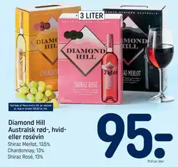REMA 1000 DIAMOND HILL Australsk rød-, hvid- eller rosévin tilbud