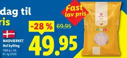Lidl MADVÆRKET Hel kylling tilbud