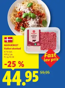 Lidl MADVÆRKET Hakket oksekød tilbud