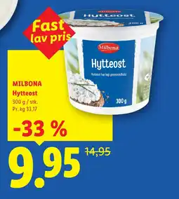 Lidl MILBONA Hytteost tilbud