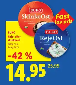 Lidl BUKO Reje- eller skinkeost tilbud