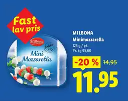Lidl MILBONA Minimozzarella tilbud