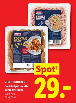 Lidl STEFF HOULBERG Cocktailpølser eller skinkestrimler tilbud