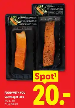 Lidl FOOD WITH YOU Varmrøget laks tilbud