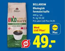 Lidl BELLAROM Økologisk formalet kaffe tilbud