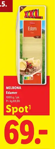 Lidl MILBONA Edamer tilbud