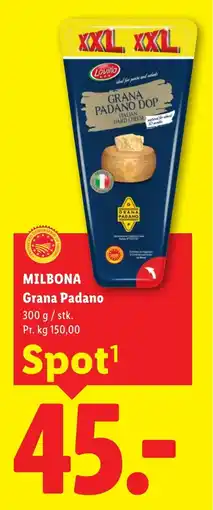 Lidl MILBONA Grana Padano tilbud