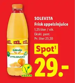 Lidl SOLEVITA Frisk appelsinjuice tilbud