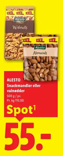 Lidl ALESTO Snackmandler eller valnødder tilbud