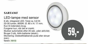 Harald Nyborg LED-lampe med sensor tilbud