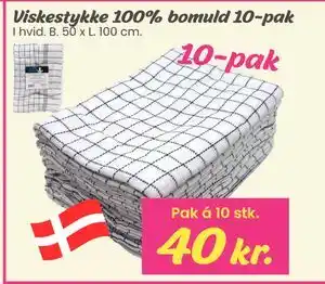 Hi five Viskestykke 100% bomuld 10-pak tilbud