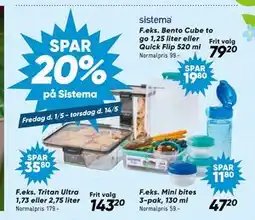 Bilka SPAR 20% på Sistema tilbud