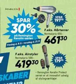 Bilka SPAR 30% på Remington Keratin-serien tilbud