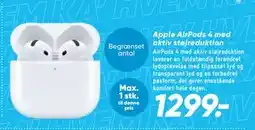 Bilka Apple AirPods 4 med aktiv støjreduktion tilbud