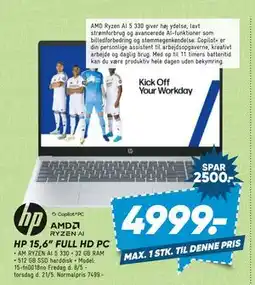 Bilka HP 15,6” FULL HD PC tilbud