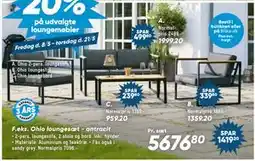 Bilka Ohio loungesæt - antracit tilbud