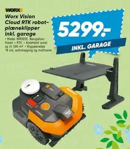 Bilka Worx Vision Cloud RTK robotplæneklipper inkl. garage tilbud