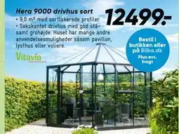 Bilka Hera 9000 drivhus sort tilbud