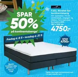 Bilka SPAR 50% på kontinentalsenge tilbud