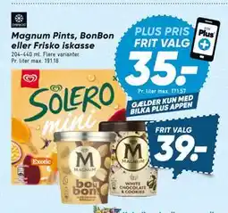 Bilka Magnum Pints, BonBon eller Frisko iskasse tilbud