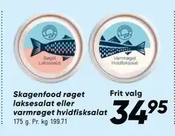 Bilka Skagenfood røget laksesalat eller varmrøget hvidfisksalat tilbud
