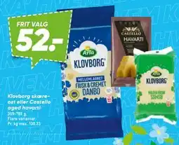 Bilka Klovborg skæreost eller Castello aged havarti tilbud