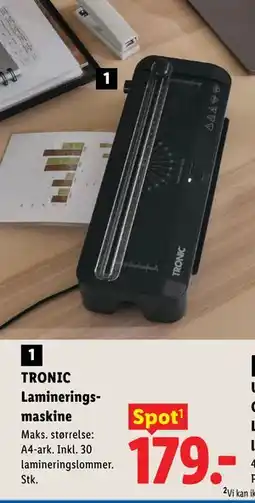 Lidl TRONIC Lamineringsmaskine tilbud
