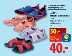 Lidl LICENS Badesko eller sandaler tilbud