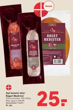 SPAR Gøl Salami eller Røget Medister tilbud