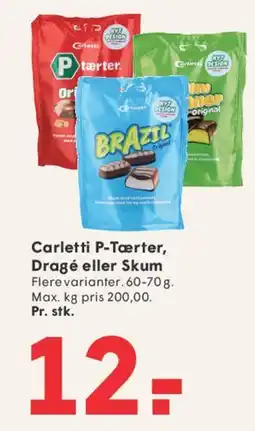 SPAR Carletti P-Tærter, Drøge eller Skum tilbud