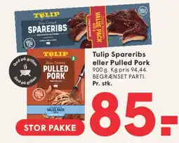 SPAR Tulip Spareribs eller Pulled Pork tilbud