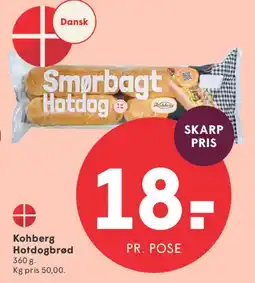 SPAR Kohberg Smørbagt Hotdogbrød tilbud