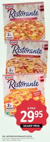MENY Dr. Oetker Ristorante Pizza (2-pak) tilbud