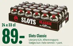 Min Købmand Slots Classic (24 x 33 cl) tilbud