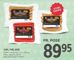 MENY Gøl pølser tilbud