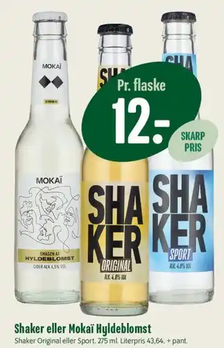 Min Købmand Shaker eller Mokai Hyldeblomst (flaske) tilbud