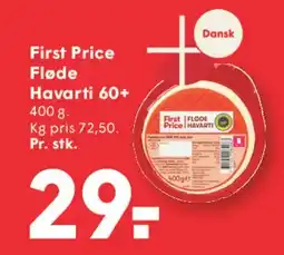 SPAR First Price Fløde Havarti 60+ tilbud