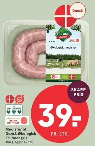 SPAR Medister af Dansk Økologisk Frilandsgris tilbud
