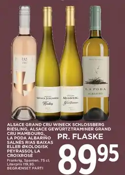 MENY Alsace Grand Cru / La Poda Albariño tilbud