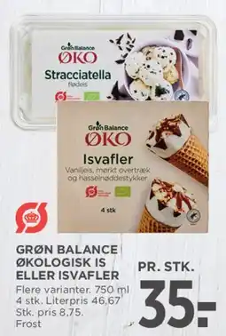 MENY Grøn Balance Økologisk is / isvafler tilbud