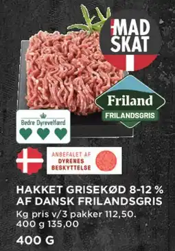 MENY Hakket grisekød 8-12% af dansk frilandsgris tilbud