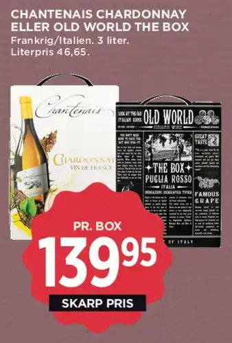 MENY Chantenais Chardonnay eller Old World The Box tilbud