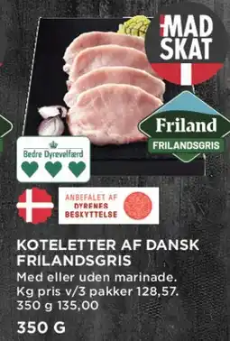 MENY Koteletter af dansk frilandsgris tilbud